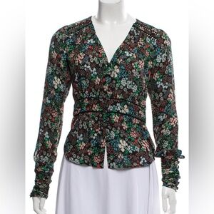 Veronica Beard Multicolor Floral Blouse